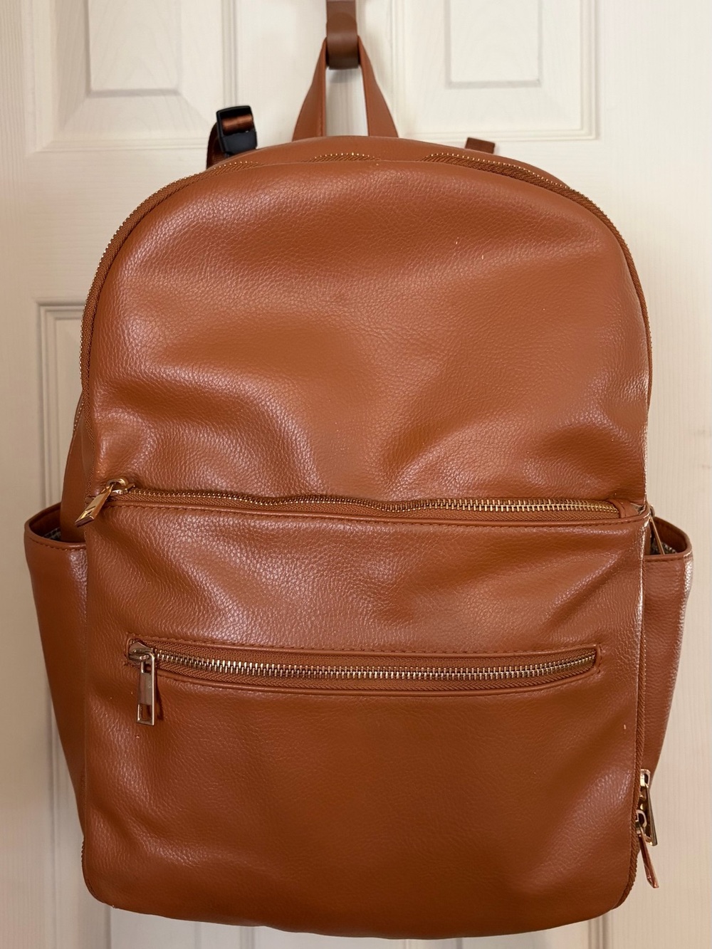 Faux-Leather Diaper Bag